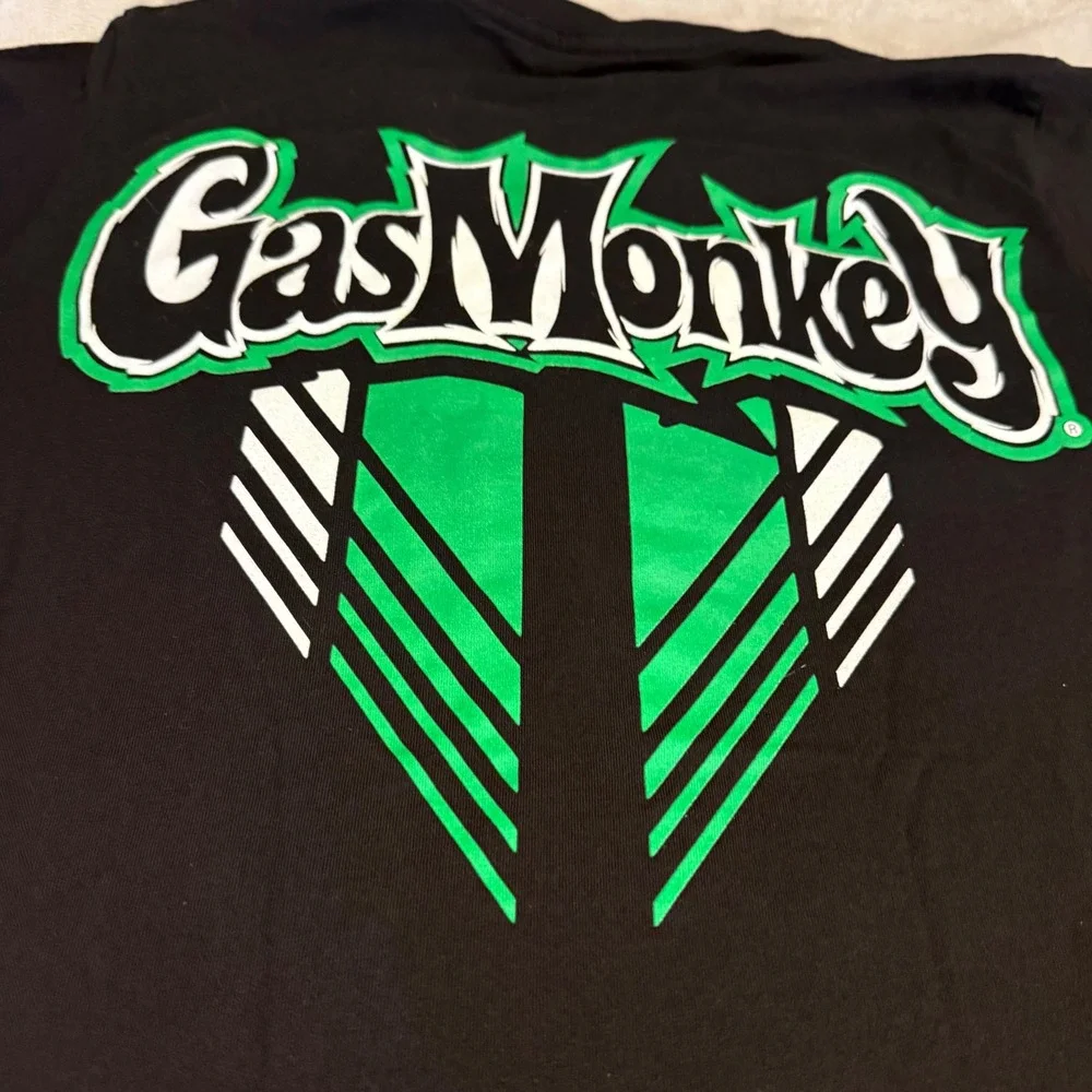 Gas Monkey Garage T Shirt Small Black Graphic‎ Monkey Logo Dallas TX